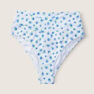 NWT PINK - Morning Sky Floral Cross Over Bikini Bottom - Size Medium